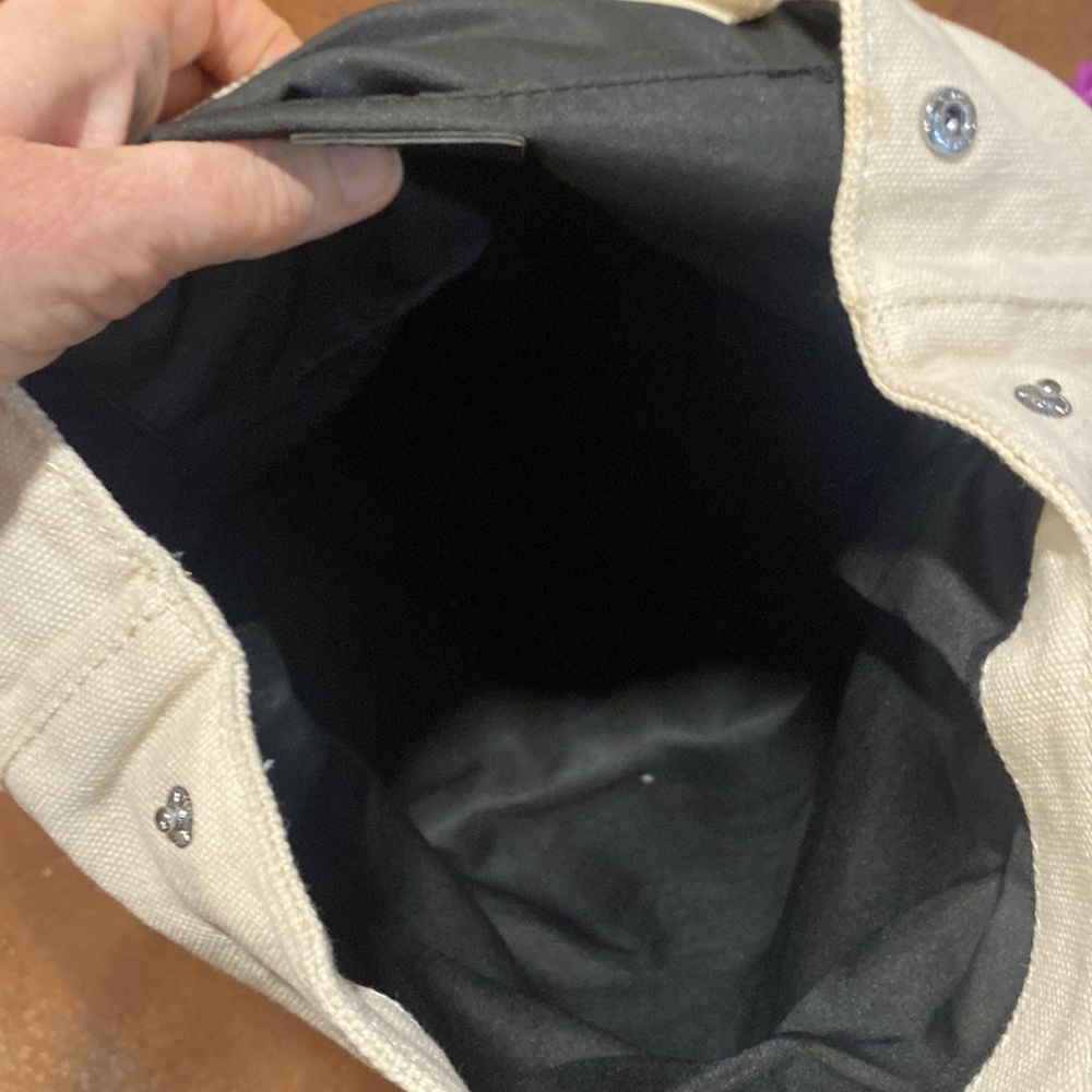 Deux Lux Demi Backpack Canvas Black Vegan Leather. - Picture 8 of 12
